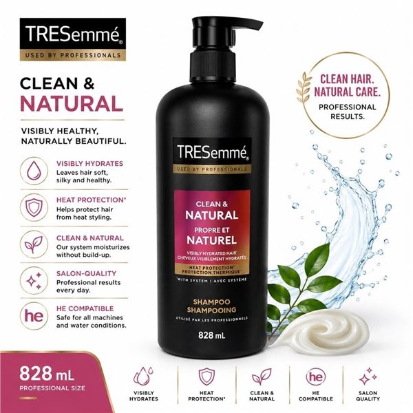 TRESEMME CLEAN & NATURAL HYDRATING SHAMPOO 828ML