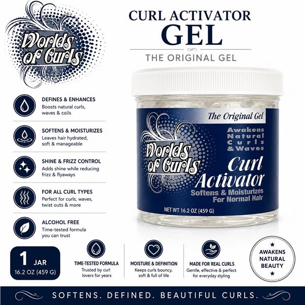 WORLDS OF CURLS CURL ACTIVATOR GEL 459G