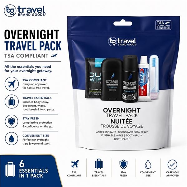 TRAVEL OVERNIGHT KIT AXE PHOENIX TSA COMPLIANT