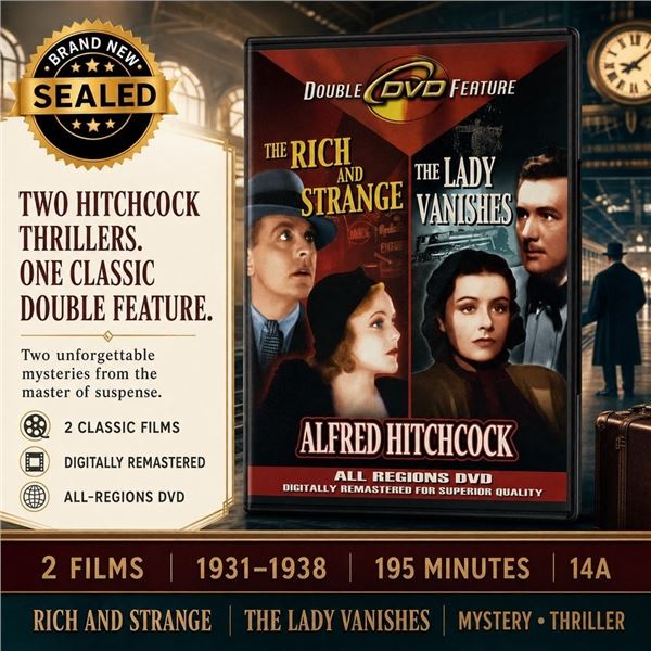 NEW DVD "ALFRED HITCHCOCK DOUBLE FEATURE"