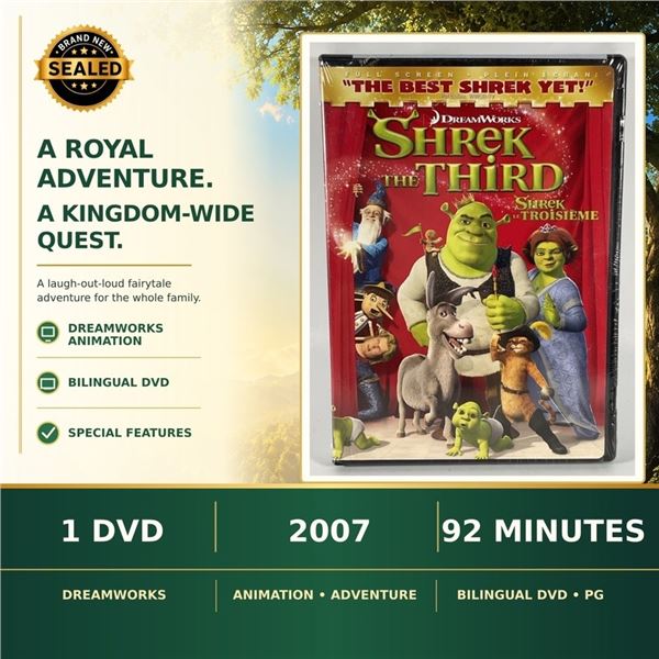 NEW DVD "SHREK THE THIRD" 2007 BILINGUAL