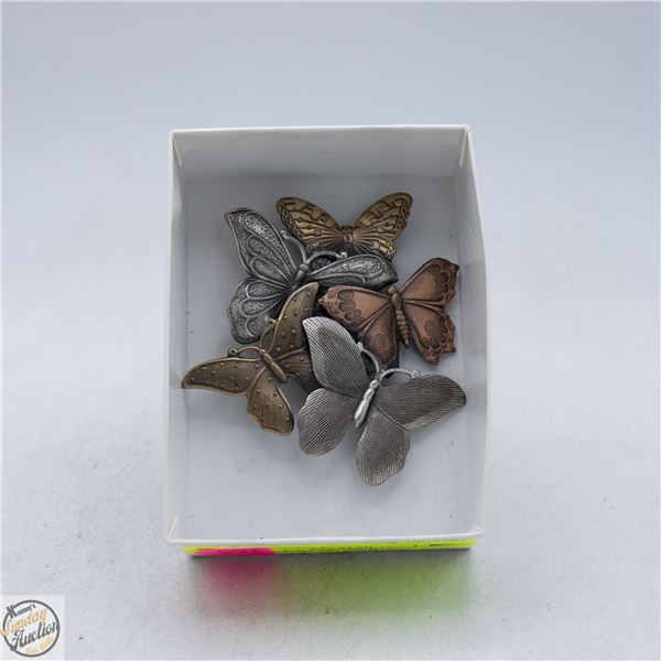 VINTAGE K&T BUTTERFLY MULTICOLOR BROOCH