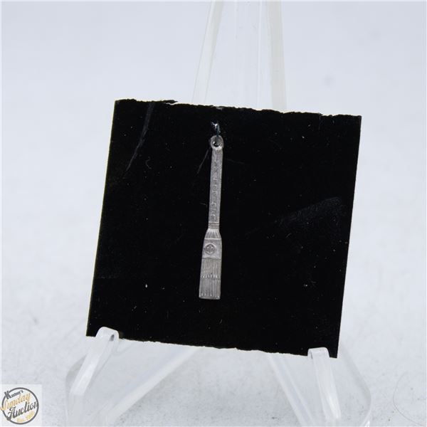 VINTAGE STERLING SILVER CURLING BROOM CHARM