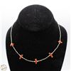 Image 1 : VINTAGE ORANGE CORAL NECKLACE