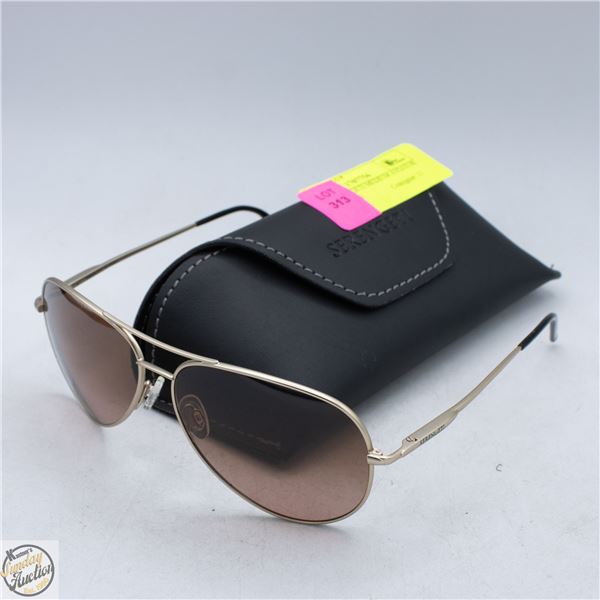 NEW SERENGETI MEDIUM AVIATOR SUNGLASSES