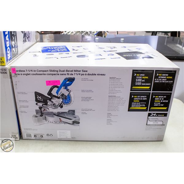 BRAND NEW KOBALT 24V MAX BRUSHLESS 7 1/4 MITER SAW
