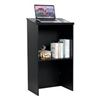 Image 1 : NEW WOODEN LECTURE STAND WITH STORAGE SHELF BLACK