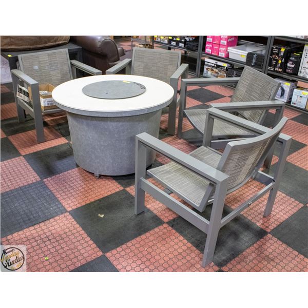 MILO GARDEN FURNITURE BRAZIER TABLE & CHAIRS