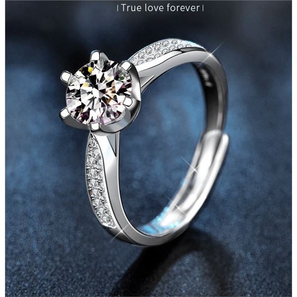 1 CT GRA CERTIFIED ROUND BRILLIANT MOISSANITE 925S