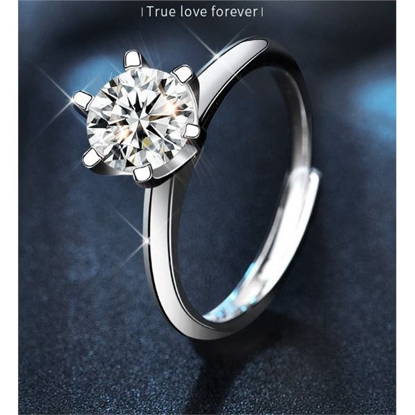 1 CT CERTIFIED ROUND BRILLIANT MOISSANITE 925S