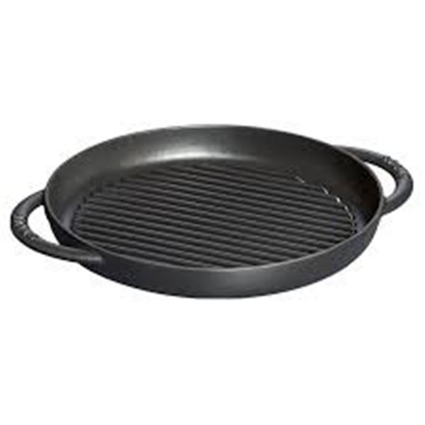 NEW STAUB ENAMELED CAST IRON GRILL PAN - 11.8"