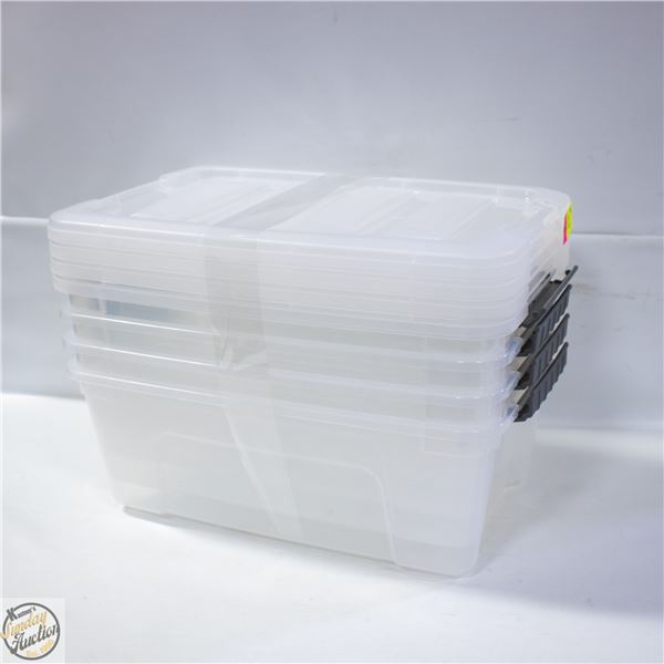 NEW 4 PACK OF IRIS CLEAR STORAGE CONTAINER SET