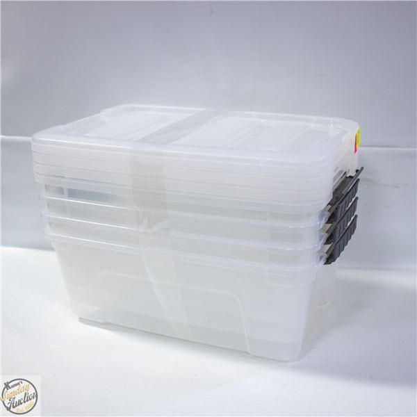 NEW 4 PACK OF IRIS CLEAR STORAGE CONTAINER SET