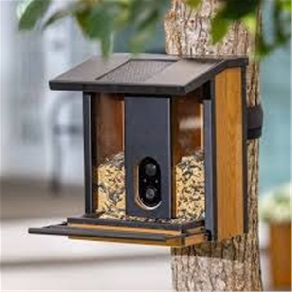 NEW EVERGREEN SOLAR CAMERA BIRD FEEDER - 3.5LB
