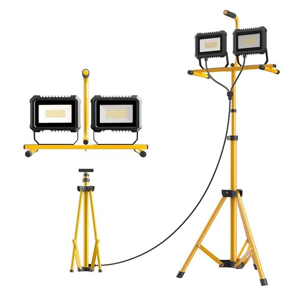 BRAND NEW 2PK LED WORK LIGHT WITH STAND 80W