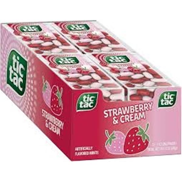 CASE WITH 12 X 29G TIC TAC STRAWBERRY & CREAM