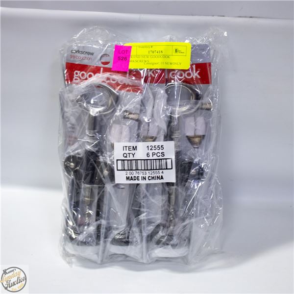 6 BRAND NEW GOODCOOK CORKSCREWS