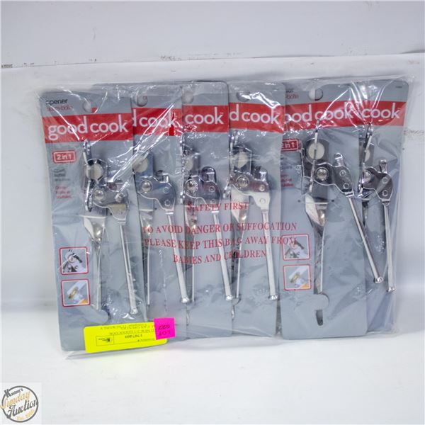 6 BRAND NEW 2-1 GOODCOOK MANUAL CAN OPENERS