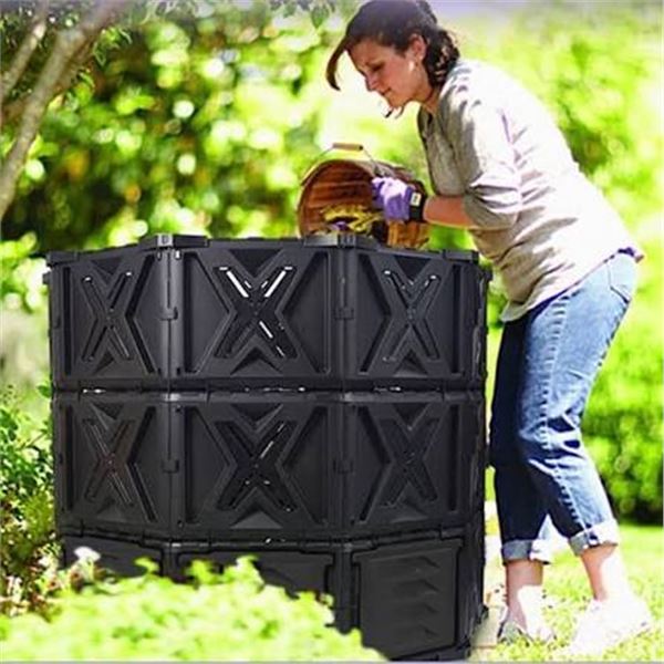 NEW LARGE OUTDOOR COMPOST TUMBLER BIN - 540L