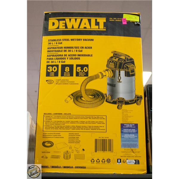 DEWALT PRO STAINLESS STEEL WET OR DRY VACUUM