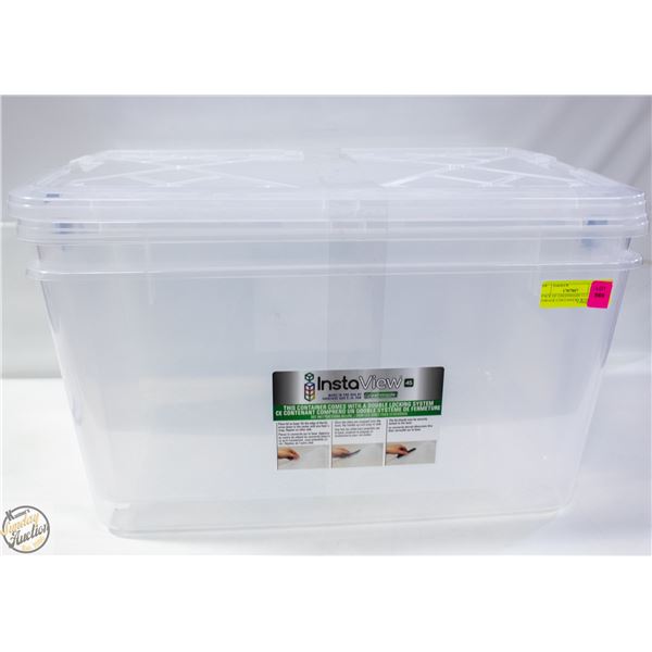 2 PACK OF GREENMADE CLEAR STORAGE CONTAINERS WITH