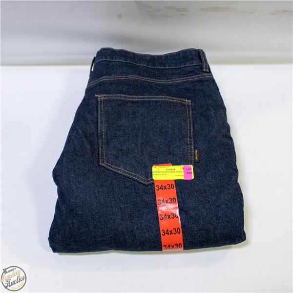 NEW MENS REALTREE LINED WORK JEANS 34 X 30