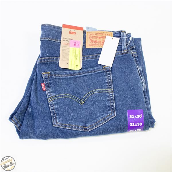 NEW LEVIS 711 SKINNY JEANS 31 X 30 MID RISE JEAN