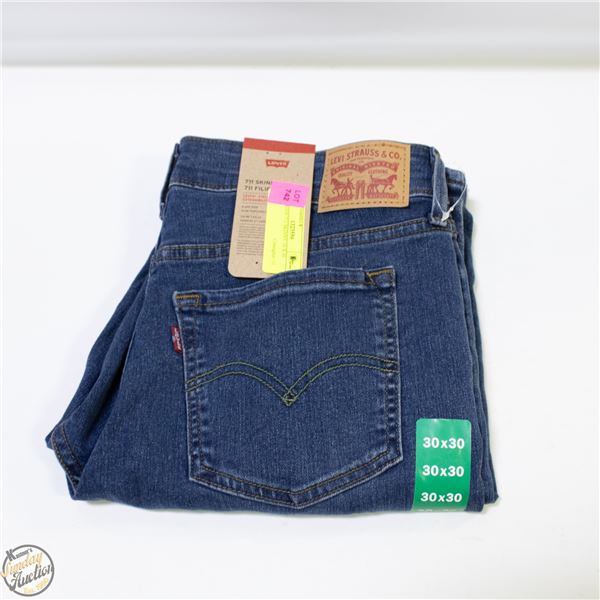 NEW LEVIS 711 SKINNY 30 X 30 JEANS