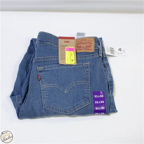NEW LEVIS 711 SKINNY JEANS 31 X 30 W/ STELLAR