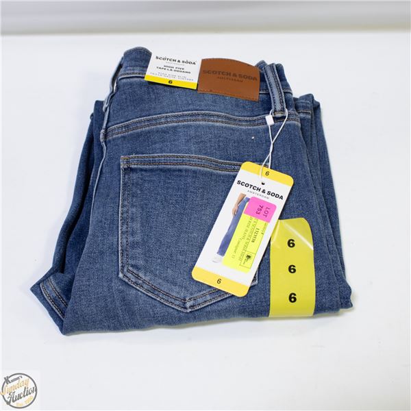 NEW SIZE 6 SCOTCH & SODA HIGH FIVE HIGH RISE JEANS