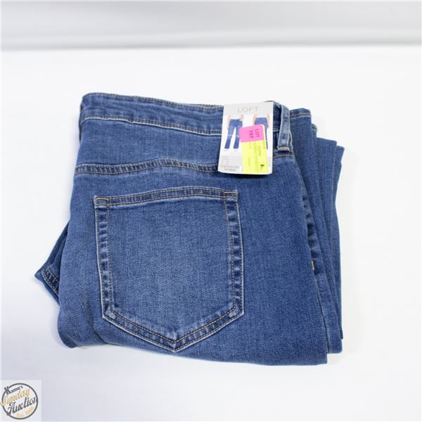 NEW SZ 12 WOMENS LOFT BOOTLEG MID RISE JEANS