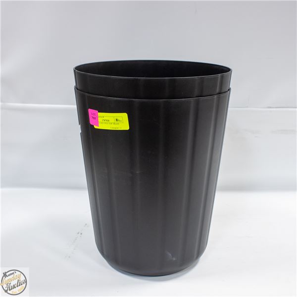 2 NEW ROUND OPEN TOP TRASH CANS