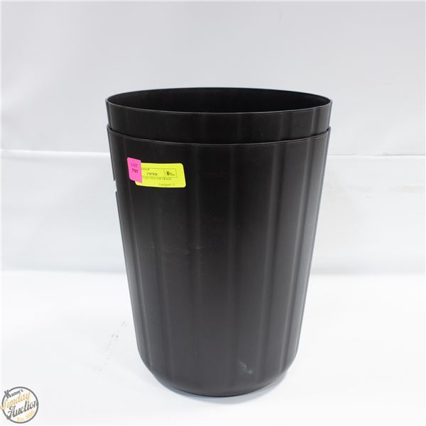 2 NEW ROUND OPEN TOP TRASH CANS
