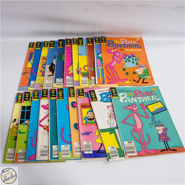 LOT OF 21 GOLD KEY COMICS PINK PANTHER