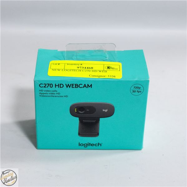NEW LOGITECH C270 HD WEB