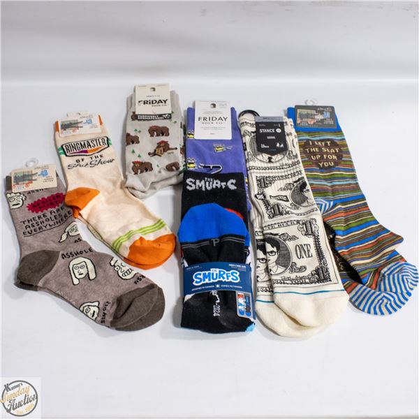 NEW 7 PAIR MEN'S/LADIES NOVELTY