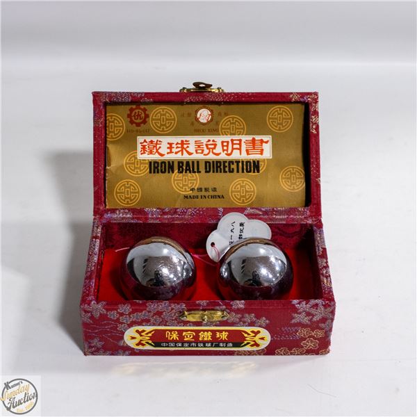 VINTAGE SHOU XING CHINESE BOADING IRON BALLS