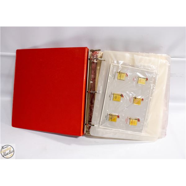 BINDER OF VARIOUS VINTAGE PINS