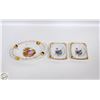Image 1 : VINTAGE 3 ASHTRAY'S (X2) HAND PAINTED