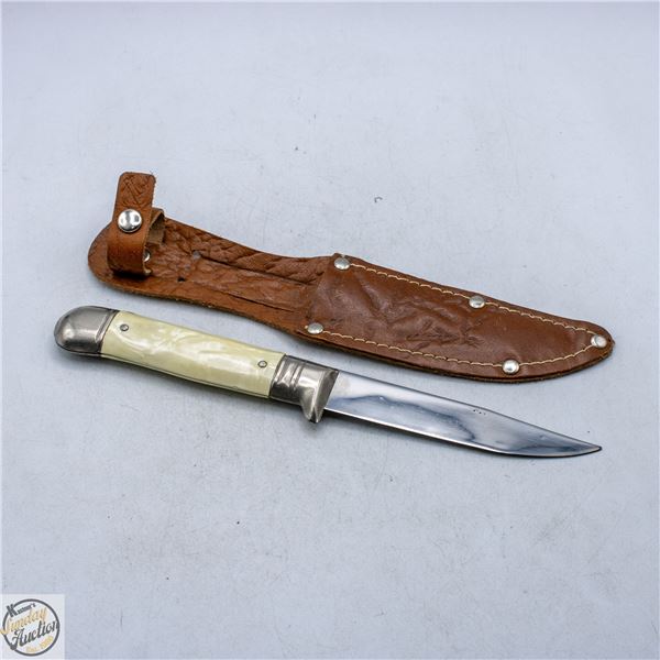 VINTAGE SWANWORKS GERMANY KNIFE IN LEATHER
