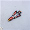 Image 1 : VINTAGE TIN LITHO ROCKET PENNY TOY WHISTLE