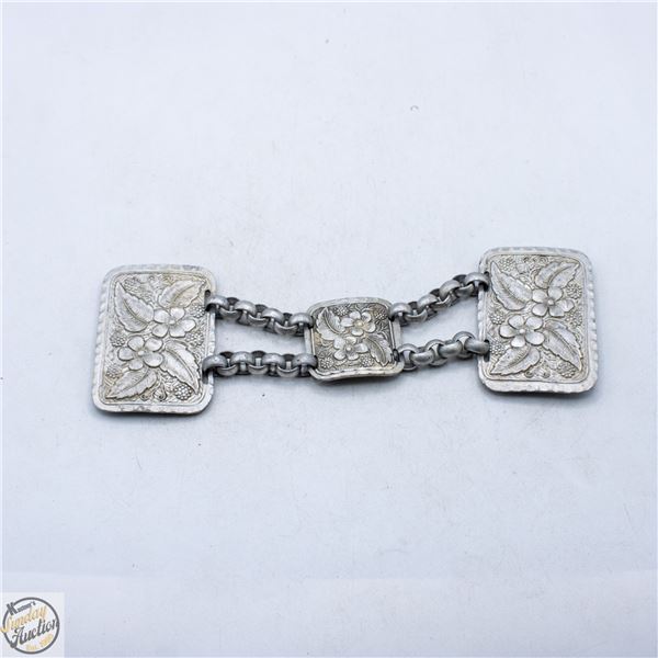 VINTAGE HAMMERED METAL BELT PARK BLACKBERRY