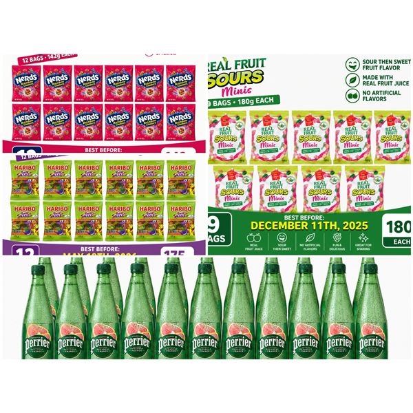 FEATURED CASE LOT CANDY AND BEVERAGES