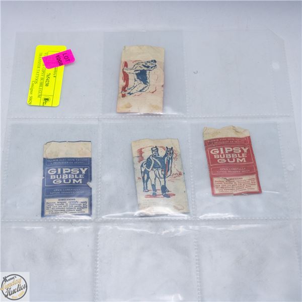 VINTAGE GIPSY BUBBLEGUM TRANSFER TATTOOS