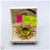 Image 1 : ESTATE VINTAGE TOURMALINE GREEN SUN