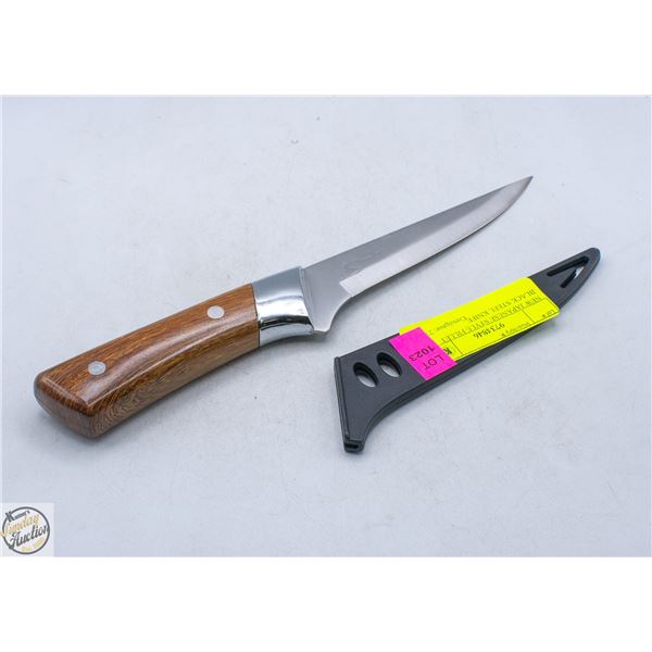 NEW JAPANESE STYLE FILLET  BLACK STEEL KNIFE