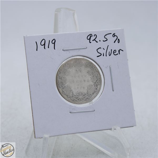 5116-92.5 % SILVER 1919 KING GEO VI QUARTER