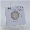 Image 1 : #5116-92.5 % SILVER 1919 KING GEO VI QUARTER