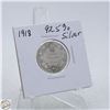 Image 1 : #5114-92.5 % SILVER 1918 KING GEO VI QUARTER