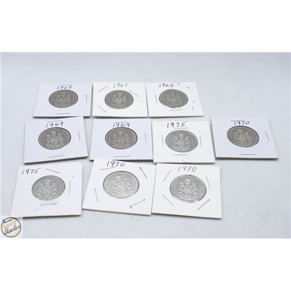#5087-CANADIAN UNCIRCULATED 50 CENT COINS